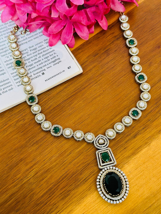 Kundan Mossanite Necklace