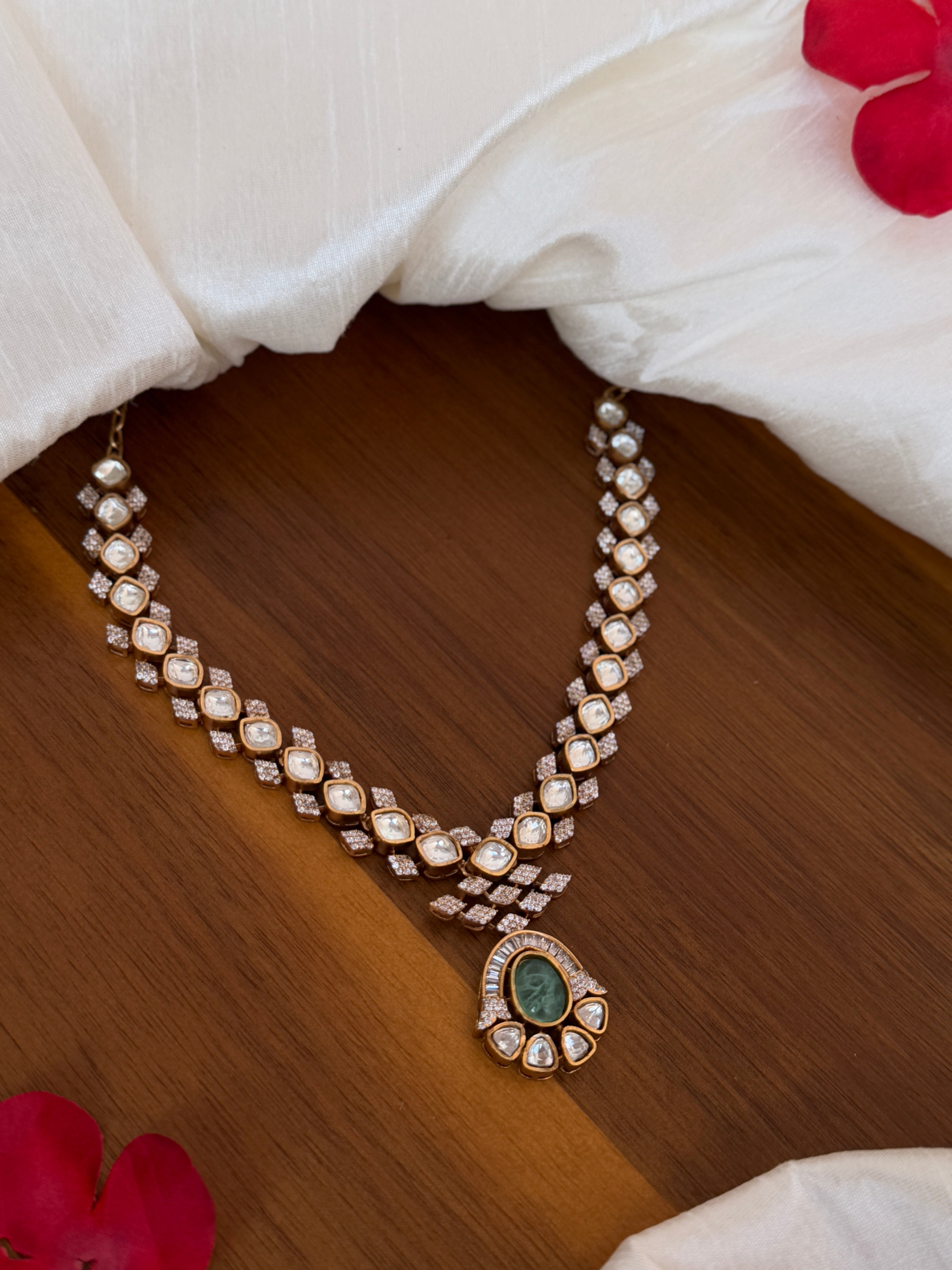 Kundan Moissanite Necklace