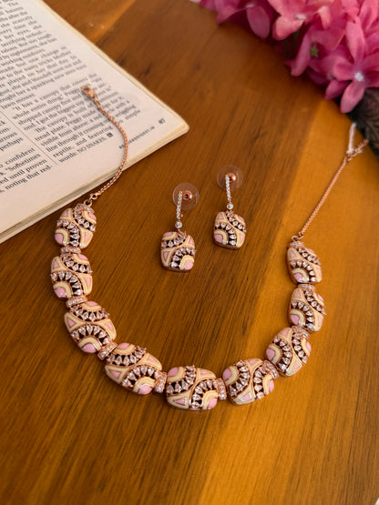 Zircon Meenakari Necklace