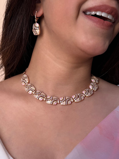 Zircon Meenakari Necklace