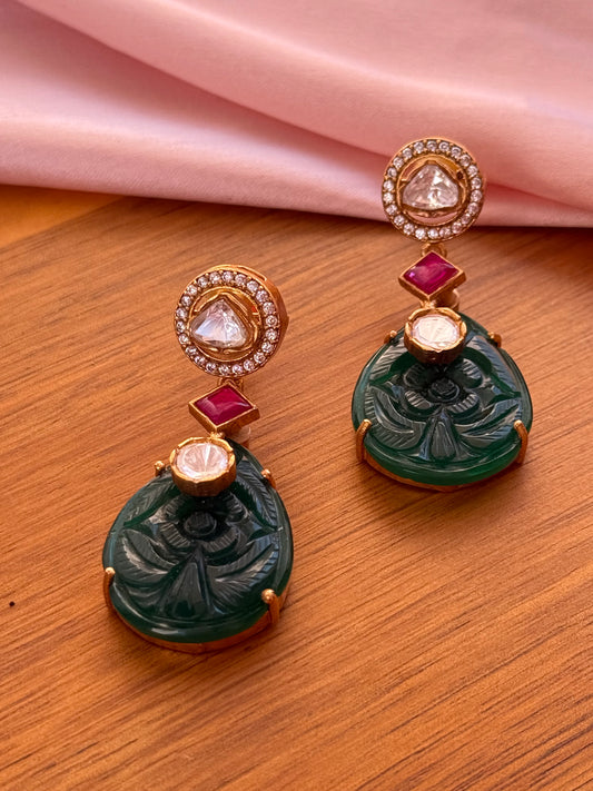 Kundan Moissanite Earrings